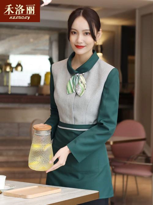 餐飲服務員工作服女長袖秋冬季酒店中西餐廳員工裝推薦